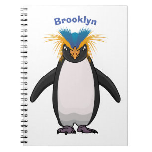 Carnet Illustration de mignon macaroni pingouin