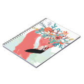 Carnet Illustration de mode avec flamants roses dessinés (Côté gauche)