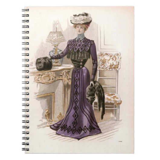 Carnet Illustration de mode vintage Edwardian Lady Fox (Devant)