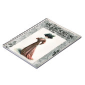 Carnet Illustration de mode vintage Lady Feather Casquett (Côté gauche)