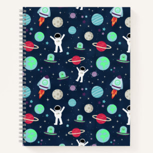 Carnet illustration de motif spatial