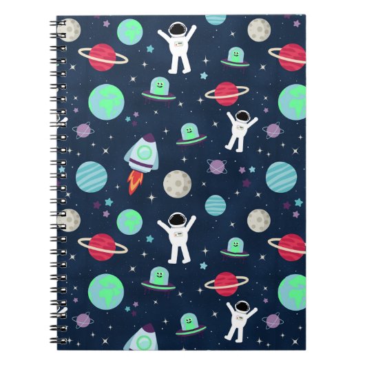 Carnet Illustration de motif spatial (Devant)