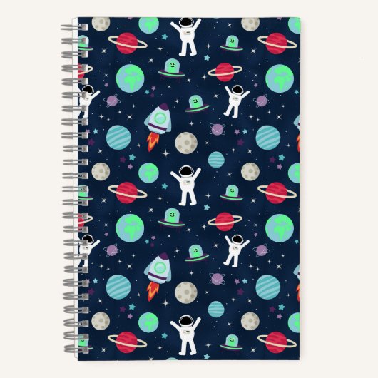 Carnet Illustration de motif spatial (Recto)