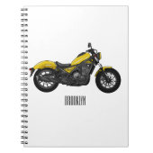 Carnet Illustration de moto Cruiser (Devant)