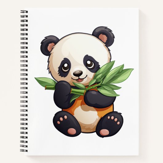 Carnet Illustration de panda de dessin animé (Devant)