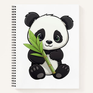 Carnet Illustration de panda de dessin animé