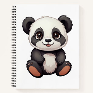 Carnet Illustration de panda de dessin animé
