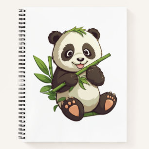 Carnet Illustration de panda de dessin animé