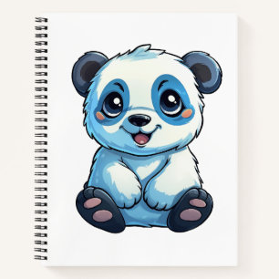 Carnet Illustration de panda de dessin animé