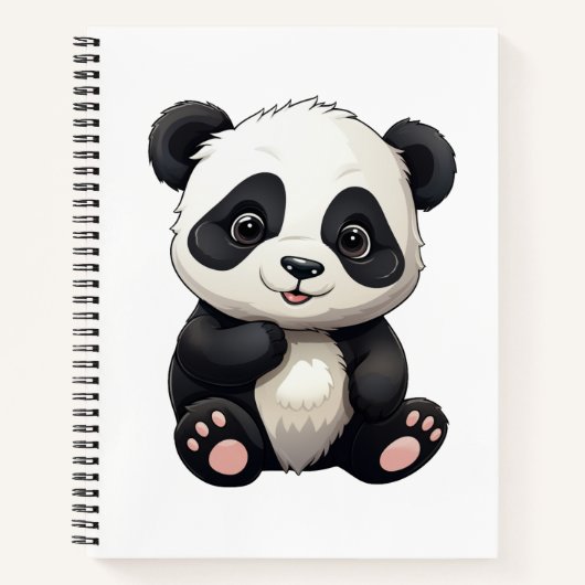Carnet Illustration de panda de dessin animé (Devant)