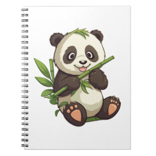 Carnet Illustration de panda de dessin animé