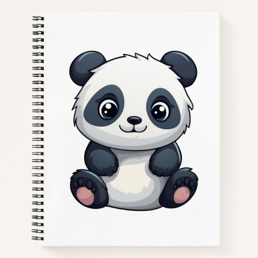 Carnet Illustration de panda de dessin animé (Devant)