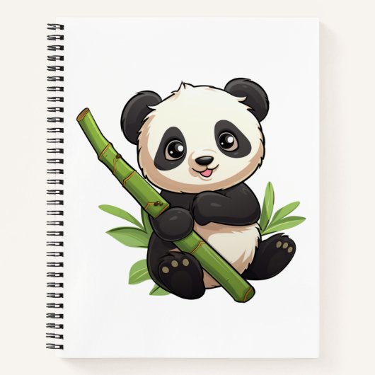 Carnet Illustration de panda de dessin animé (Devant)