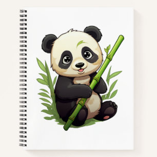 Carnet Illustration de panda de dessin animé