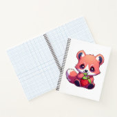 Carnet Illustration de panda rouge caricature (Intérieur)