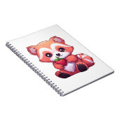 Carnet Illustration de panda rouge caricature (Côté Droit)