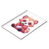 Carnet Illustration de panda rouge caricature (Côté gauche)