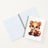 Carnet Illustration de panda roux de dessin animé (Intérieur)