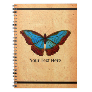 Carnet Illustration de papillon vintage