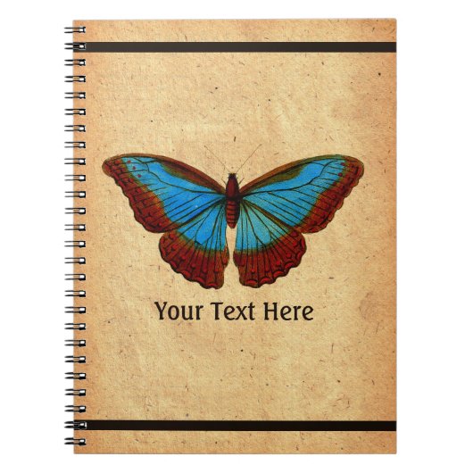 Carnet Illustration de papillon vintage (Devant)