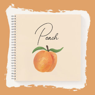 Carnet Illustration de pêche peinte mignonne