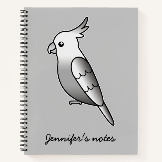 Carnet Illustration de perroquet cartoon blanc mignon (Devant)