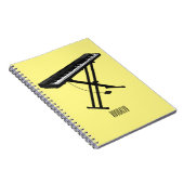 Carnet Illustration de piano clavier (Côté Droit)