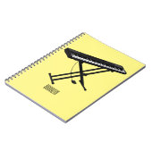 Carnet Illustration de piano clavier (Côté gauche)