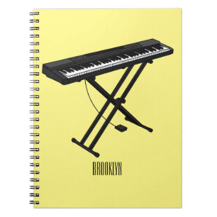 Carnet Illustration de piano clavier