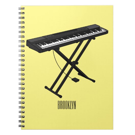 Carnet Illustration de piano clavier (Devant)