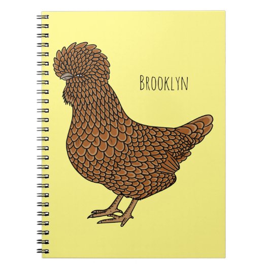 Carnet Illustration de poulet à la polis chamois (Devant)