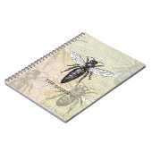 Carnet Illustration de reine abeille insecte (Côté gauche)
