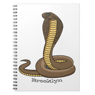 Carnet Illustration de serpent à cobra Brown
