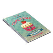 Carnet Illustration de signe vintage de petits gâteaux (Côté Droit)