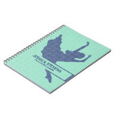 Carnet Illustration de silhouette de Mint-Green & Blue Da (Côté gauche)