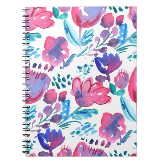 Carnet illustration de style boho floral rustique dessiné (Devant)