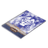 Carnet Illustration de stylo Vintage Lions Rustique perso (Côté gauche)