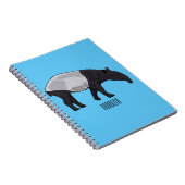 Carnet Illustration de tapir de dessin animé (Côté Droit)