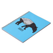 Carnet Illustration de tapir de dessin animé (Côté gauche)