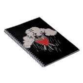 Carnet Illustration de tarot d'amour du 3 d'Épées (Côté Droit)