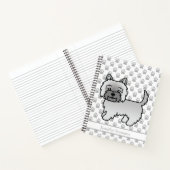 Carnet Illustration de Terrier Cairn Gris avec Texte Pers (Intérieur)
