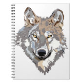 Carnet Illustration de tête de loup devant (Devant)