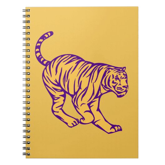 Carnet Illustration de tigre de chat sauvage de bandes vi (Devant)