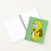 Carnet Illustration De Tricératops Avec Sac À Dos. (Intérieur)