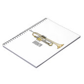 Carnet Illustration de trompette (Côté gauche)