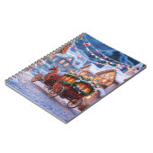 Carnet illustration de village de Noël (Côté gauche)