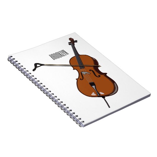 Carnet Illustration de violoncelle (Côté Droit)