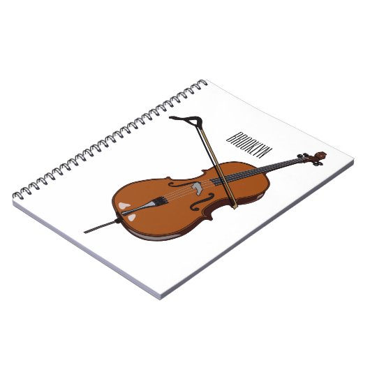 Carnet Illustration de violoncelle (Côté gauche)