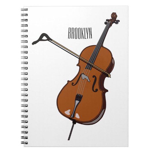 Carnet Illustration de violoncelle (Devant)