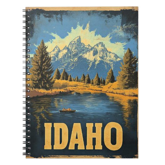 Carnet Illustration de voyage vintage Idaho (Devant)